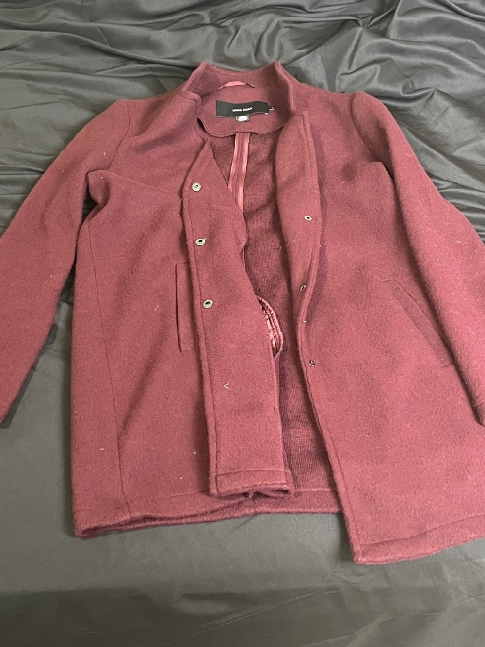 Vero Moda Women's Burgundy and Wine Red Cardigan